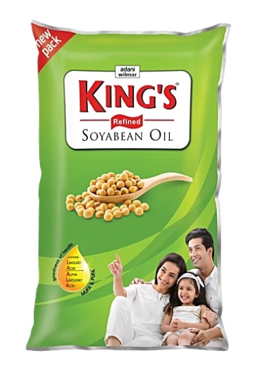 King Soya Refined ,800ml (1 Ltr) Pouch